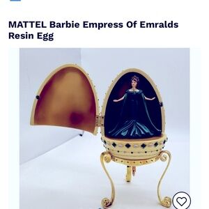 Barbie Empress of Emeralds Resin Egg - 2000 Avon Exclusive w/Original Box